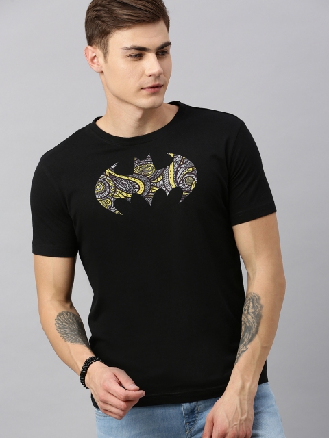 

Huetrap Batman Men Black Round Neck Pure Cotton T-shirt