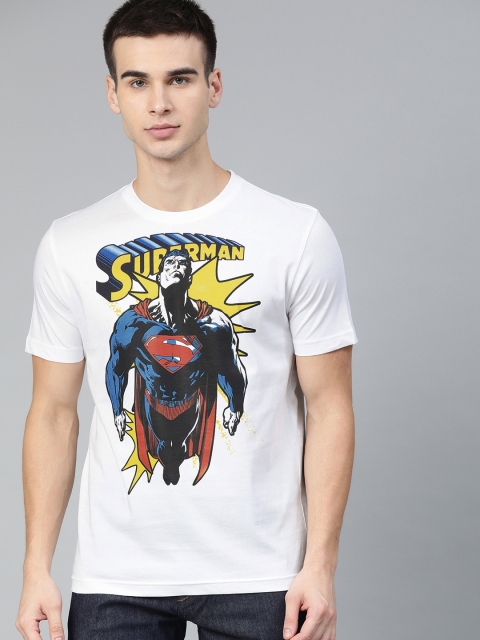 

Huetrap Superman Men White Round Neck T-shirt