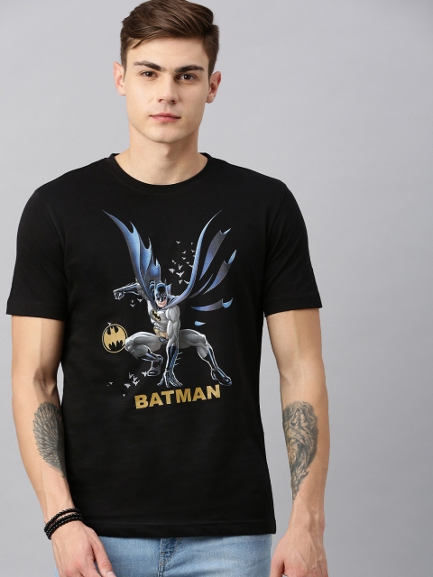 

Huetrap Batman Men Black Round Neck Pure Cotton T-shirt