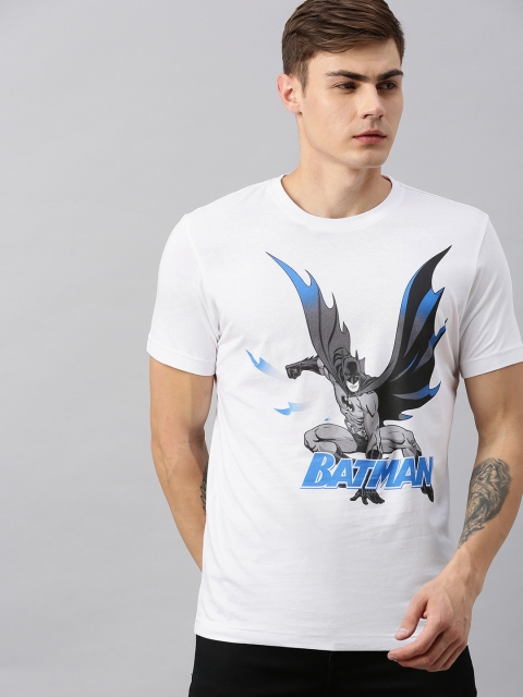 

Huetrap Batman Men White Round Neck T-shirt