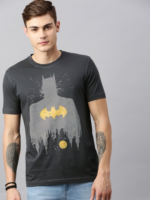 

Huetrap Batman Men Charcoal Grey Round Neck T-shirt