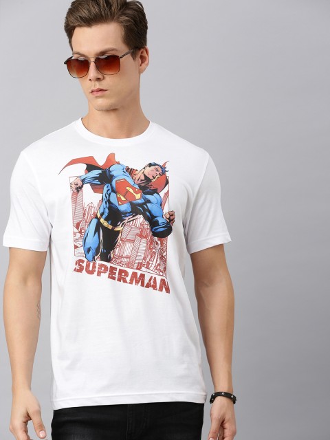 

Huetrap Superman Men White Printed Superman Round Neck T-shirt