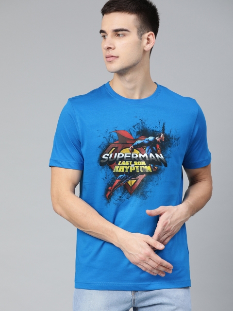 

Huetrap Superman Men Blue Round Neck T-shirt