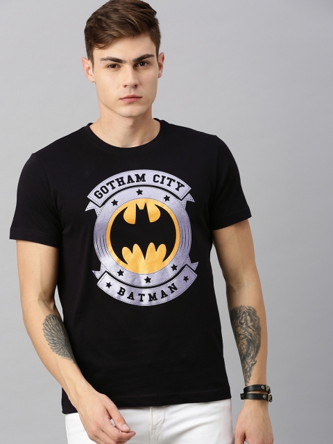 

Huetrap Batman Men Black Round Neck Pure Cotton T-shirt