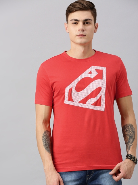 

Huetrap Superman Men Red Round Neck Pure Cotton T-shirt