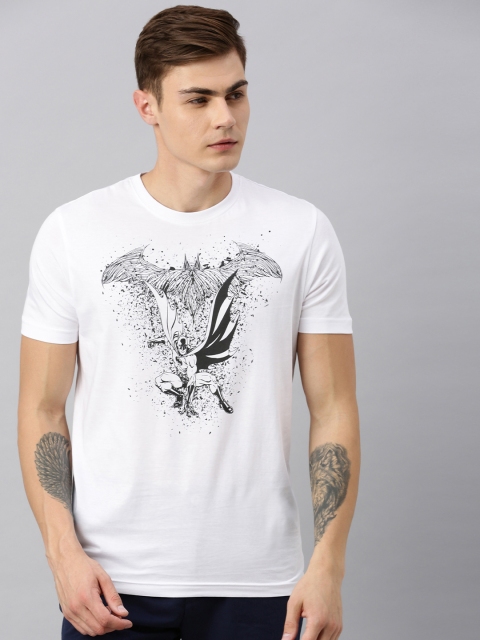 

Huetrap Batman Men White Round Neck T-shirt