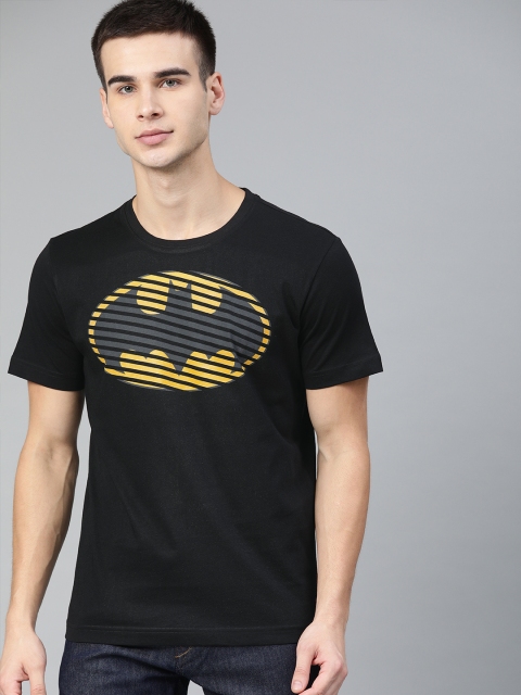 

Huetrap Batman Men Black Round Neck Pure Cotton T-shirt