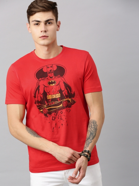 

Huetrap Batman Men Red Round Neck T-shirt