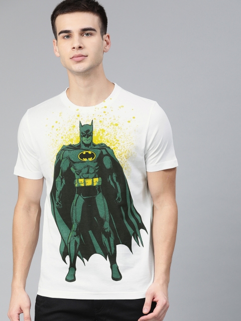 

Huetrap Batman Men White Round Neck T-shirt