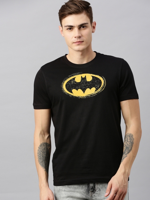 

Huetrap Batman Men Black Round Neck Pure Cotton T-shirt