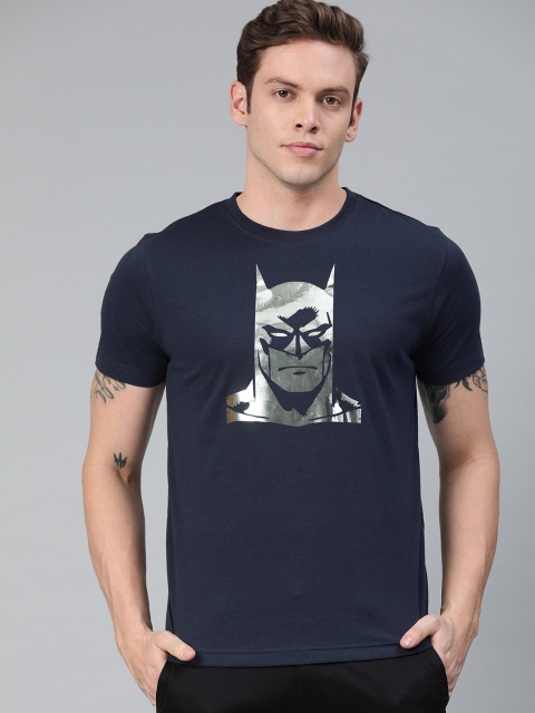 

Huetrap Batman Men Navy Blue Round Neck Sustainable T-shirt