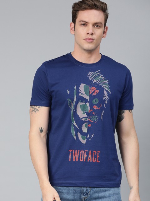 

Huetrap Batman Men Navy Blue Round Neck Pure Cotton T-shirt