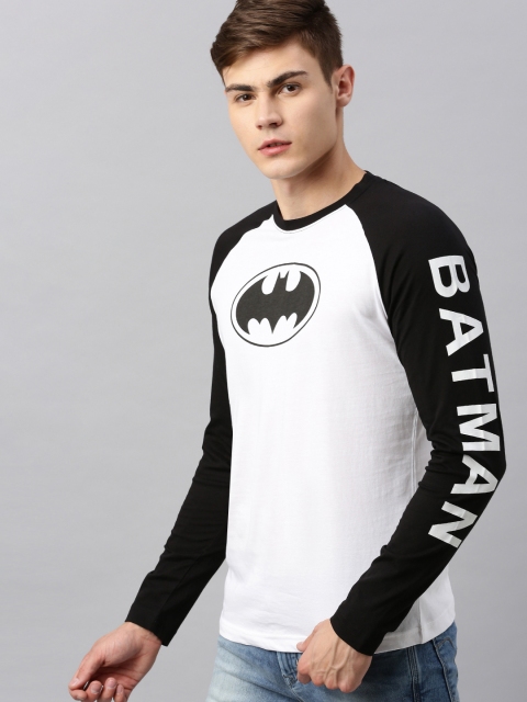 

Huetrap Batman Men White Round Neck Pure Cotton T-shirt