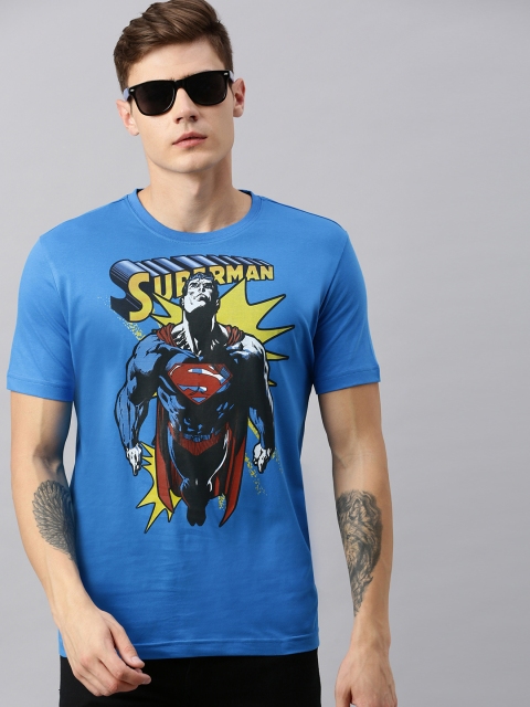 

Huetrap Superman Men Blue Round Neck T-shirt