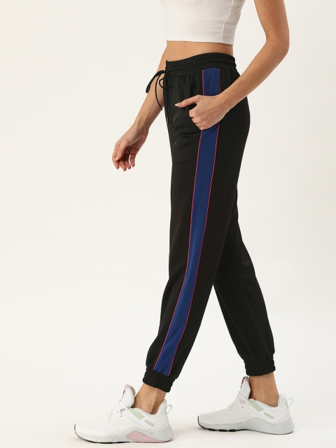 

FOREVER 21 Women Black Solid Straight Fit Joggers