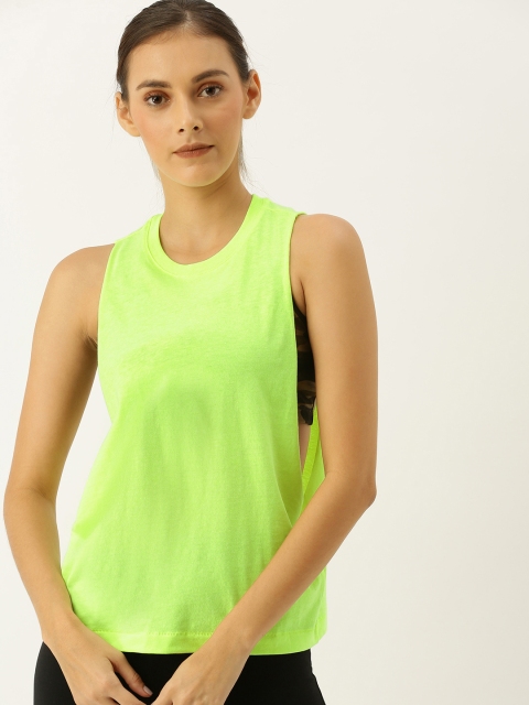 

FOREVER 21 Women Fluorescent Green Solid Top