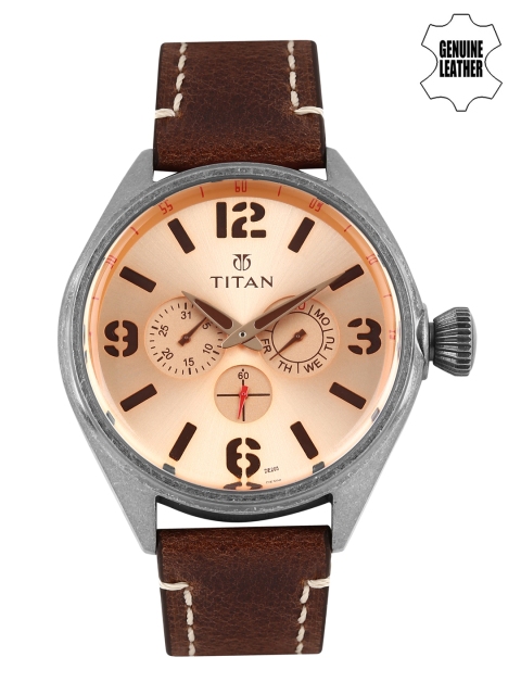 

Titan Men Rose Gold-Toned Analogue Watch 9478QL04J