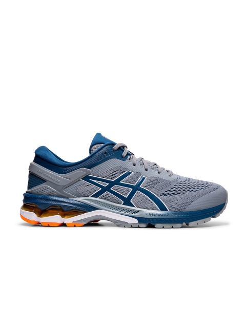 

ASICS Men Grey Woven Design Gel Kayano 26 Running Shoes