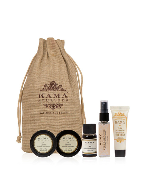 

KAMA AYURVEDA Sustainable Women Skin Care Gift Set, Beige