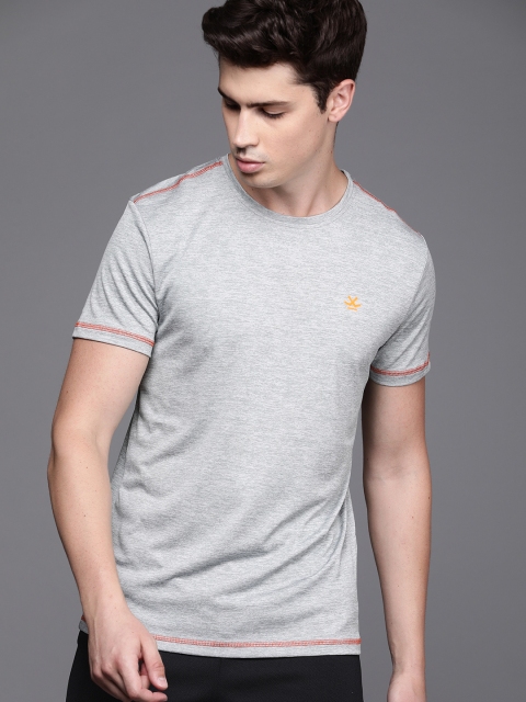 

WROGN ACTIVE Mens Charcoal Grey Solid Sports Tshirt