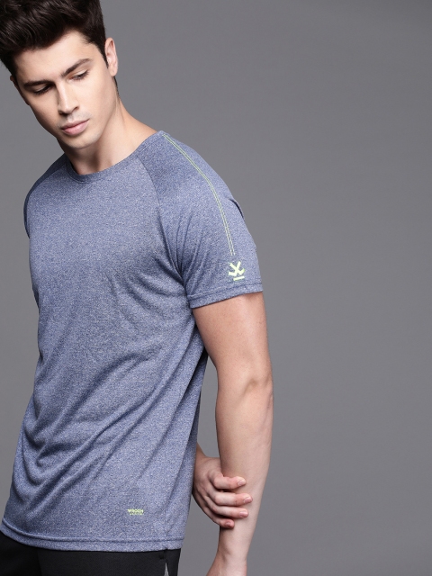 

WROGN ACTIVE Men Blue Solid Round Neck T-shirt