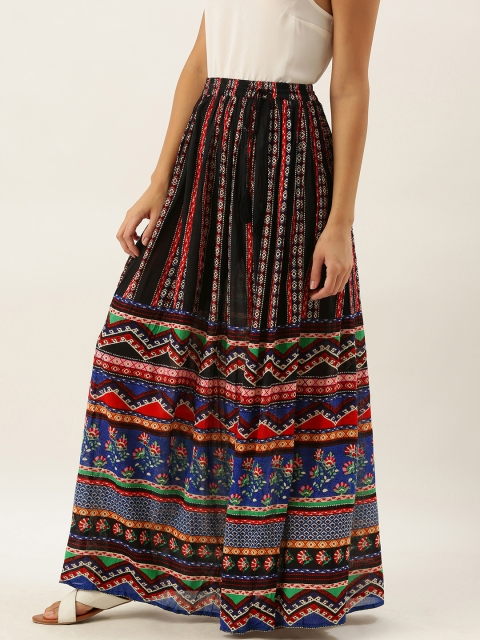 

FOREVER 21 Women Multicoloured Printed Flared Skirt, Multi