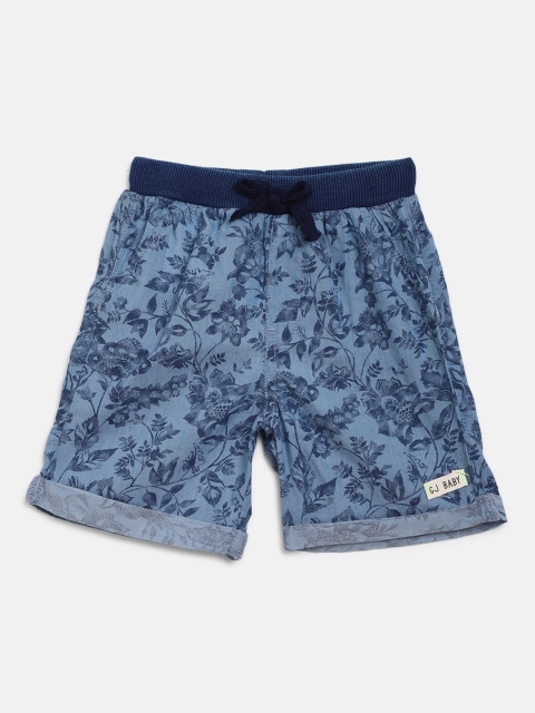 

Gini and Jony Boys Blue Floral Print Regular Fit Shorts