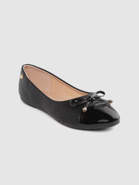 

Carlton London Women Black Textured Ballerinas