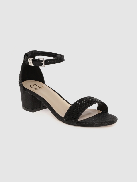 

Carlton London Women Black Studded Block Heels