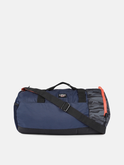 Unisex Navy Blue Solid Training Duffel Bag