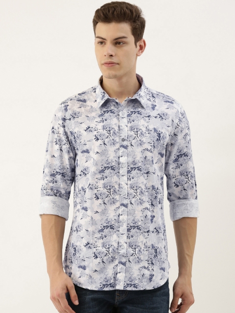 

Lee Cooper Men White Regular Fit Floral Printed Casual Shirt