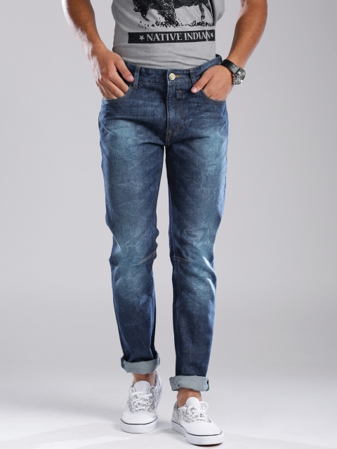 

HRX by Hrithik Roshan Dark Blue Tapered Fit Jeans