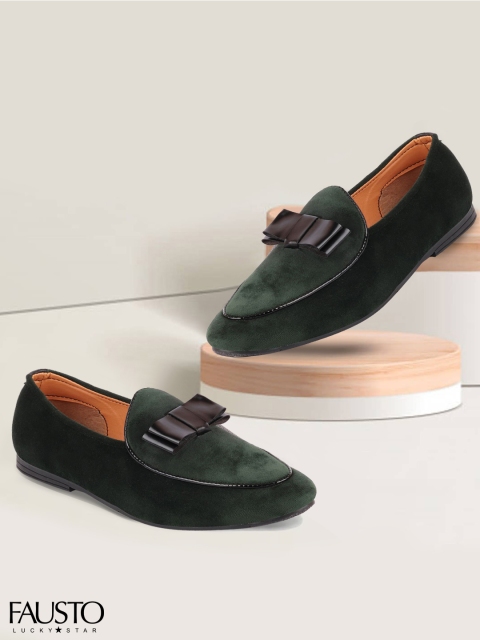 

FAUSTO Men Green Loafers