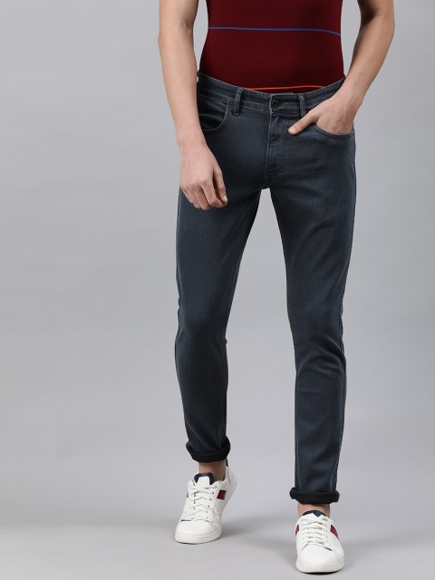 

WROGN Men Grey Skinny Fit Mid-Rise Clean Look Stretchable Jeans
