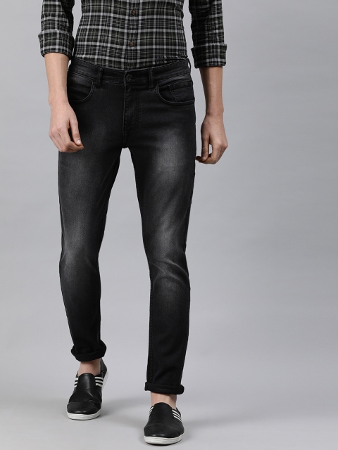 

WROGN Men Black Skinny Fit Mid-Rise Clean Look Stretchable Jeans
