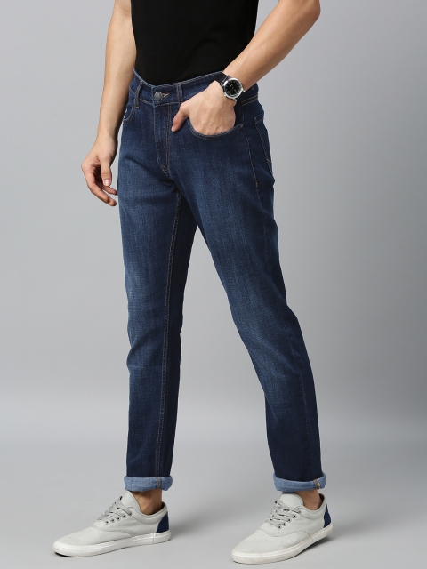 

WROGN Men Navy Blue Slim Fit Mid-Rise Clean Look Stretchable Jeans