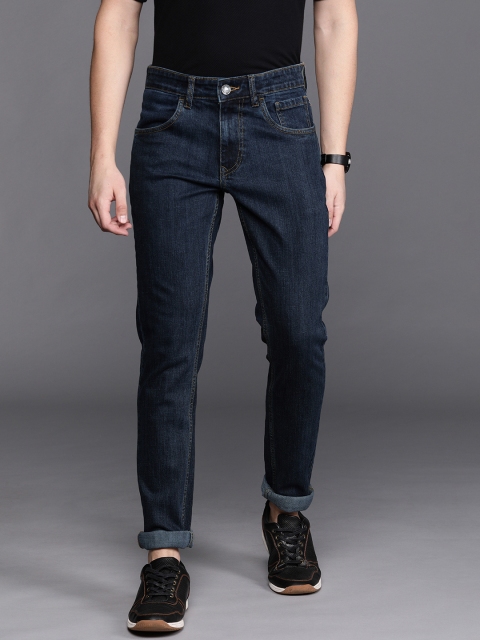 

WROGN Men Blue Slim Fit Mid-Rise Clean Look Stretchable Jeans