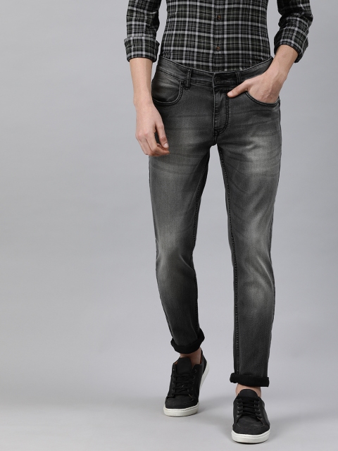 

WROGN Men Grey Skinny Fit Mid-Rise Clean Look Stretchable Jeans