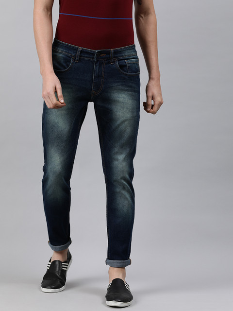 

WROGN Men Blue Skinny Fit Mid-Rise Clean Look Stretchable Jeans