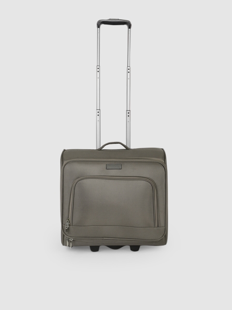 

BagsRUs Unisex Grey Soft Sided Overnighter Laptop Carry-On Cabin Trolley Bag