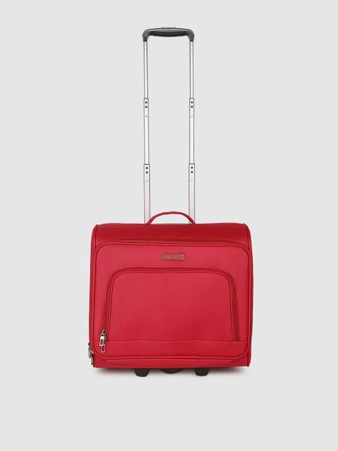 

BagsRUs Unisex Red Soft Sided Overnighter Laptop Carry-On Cabin Trolley Bag