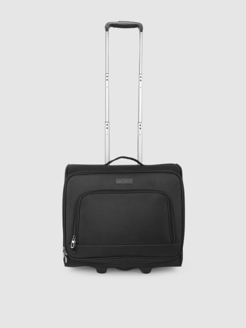 

BagsRUs Unisex Black Soft Sided Overnighter Laptop Carry-On Cabin Trolley Bag