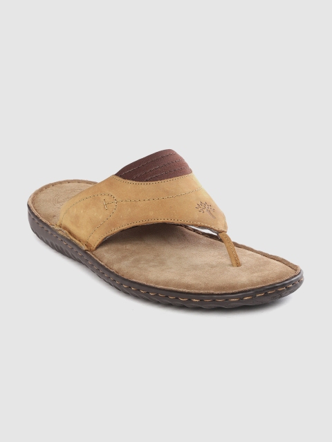 

Woodland Men Camel Brown Nubuck Solid Comfort Sandals