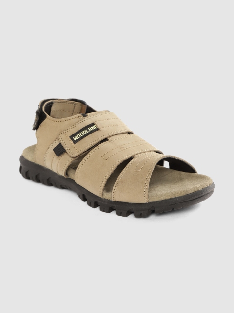 

Woodland Men Khaki Leather Comfort Sandals