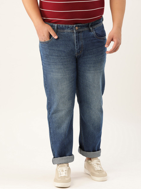 

FEVER Men Navy Blue Straight Fit Mid-Rise Clean Look Jeans