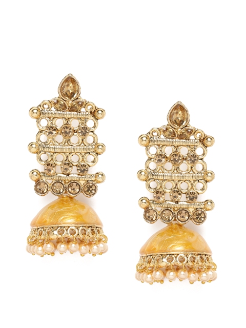

Spargz Gold-Toned Dome Shaped Jhumkas