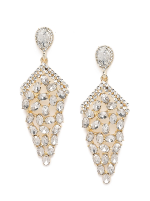 

Spargz Gold-Toned Contemporary Drop Earrings