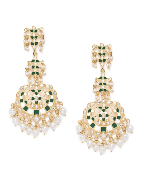 

Spargz Gold-Toned & Green Chandbalis
