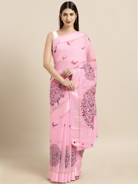 

Satrani Multicoloured Printed Polycotton Saree, Multi