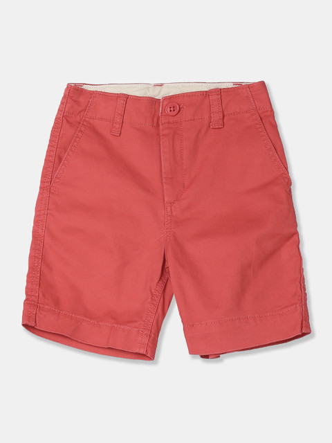 

GAP Boys Coral Red Solid Chino Shorts